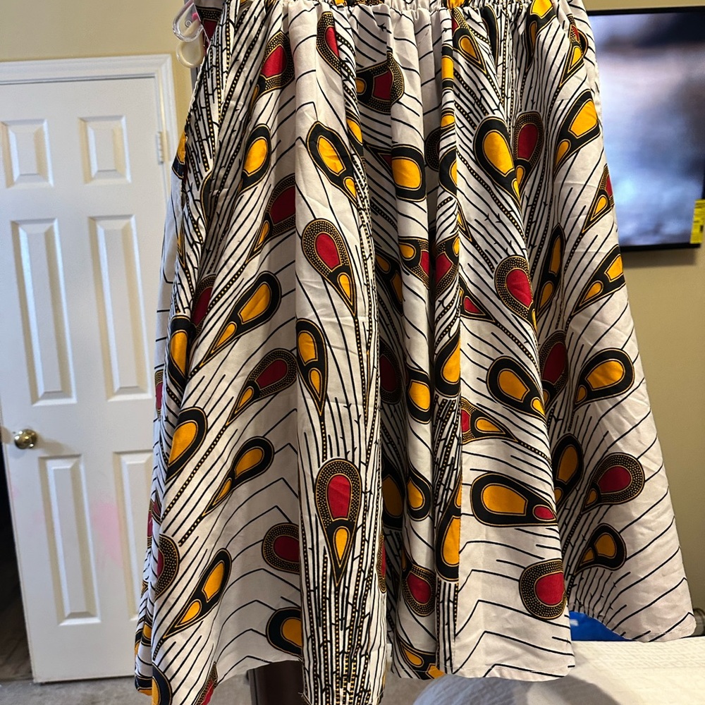 Colorful Patterned Women's Skirt - Picture 6 of 7